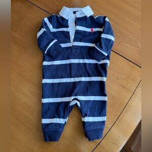 Ralph Lauren Navy and White Baby Outfit